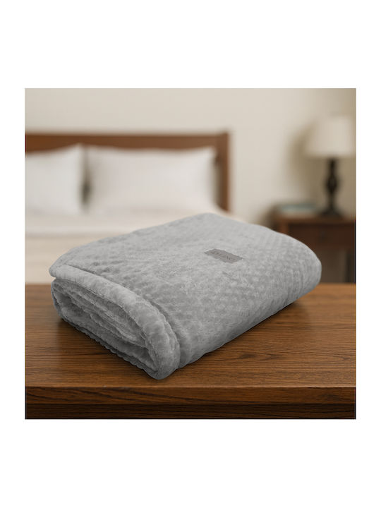 Lino Home Sherpa Decke Einzeln 160x220cm Silber