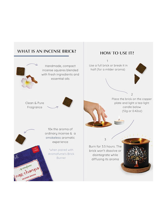 Αρωματικά Τουβλάκια Θυμιάματος Nag Champa Incense Bricks 10τμχ