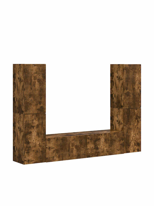 Unitate TV pentru sufragerie Smoked Oak cu iluminare L30xA31xÎ60cm