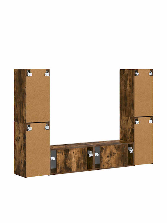 Unitate TV pentru sufragerie Smoked Oak cu iluminare L30xA31xÎ60cm