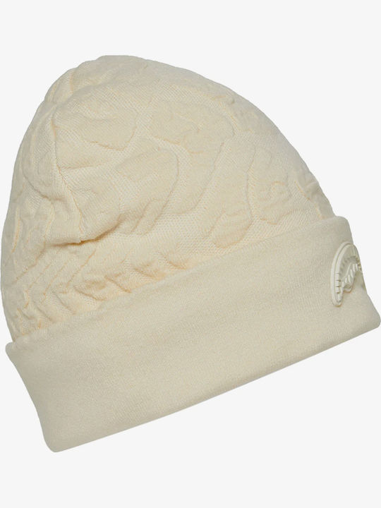 Beanie Fleece Beanie Knitted in Beige color