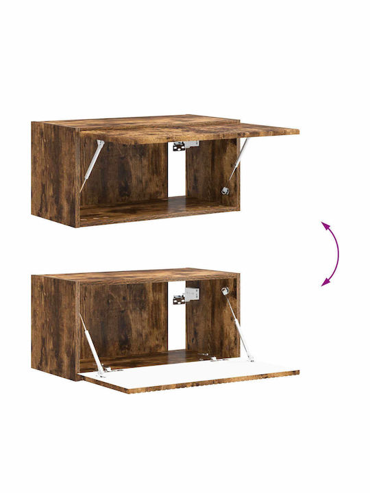 Unitate TV pentru sufragerie Smoked Oak cu iluminare L30xA31xÎ60cm