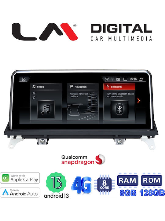 LM Digital Car Audio System for BMW X5 (E70) / X6 2006 to 2010 Bluetooth USB AUX Wi-Fi GPS Apple CarPlay Android Auto
