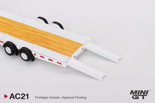 White Car Carrier Model 1:64 Mini Gt Ac21