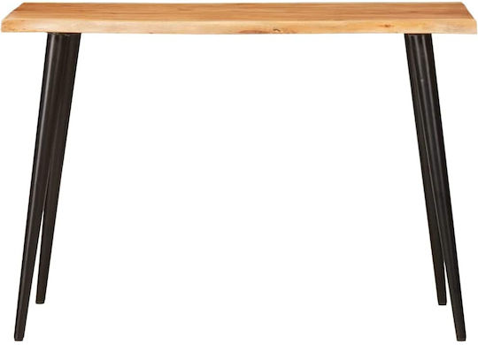 Table Dining Room from Solid Wood Brown and black 110x55x75cm