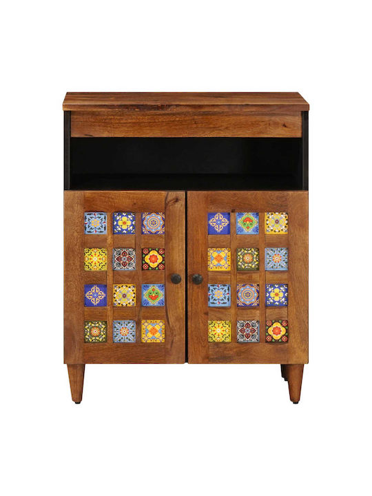 Office Storage Solid Wood Cabinet Walnut L60xW33.5xH75cm