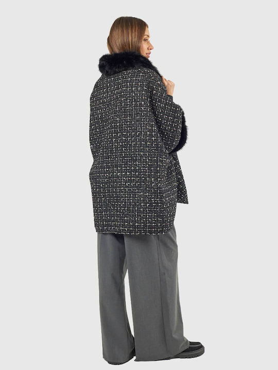 Women's Cardigan with Zipper Black