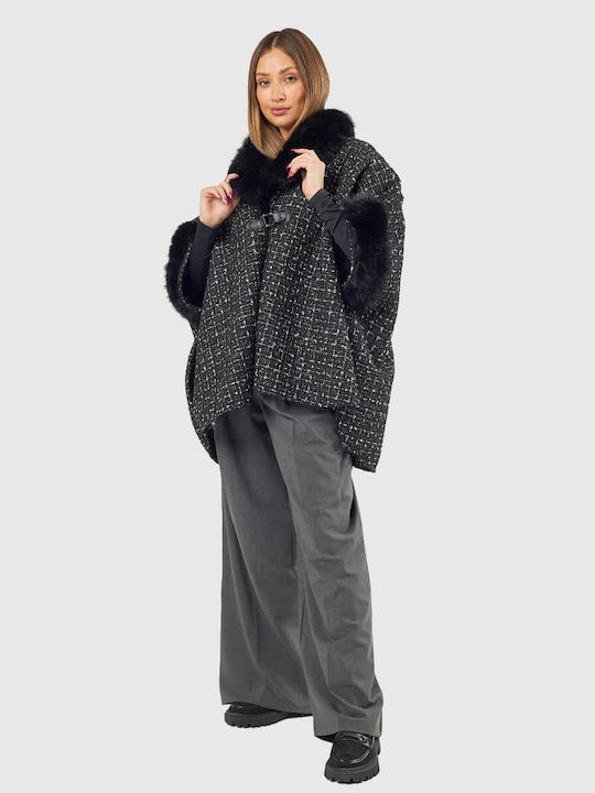 Women's Cardigan with Zipper Black