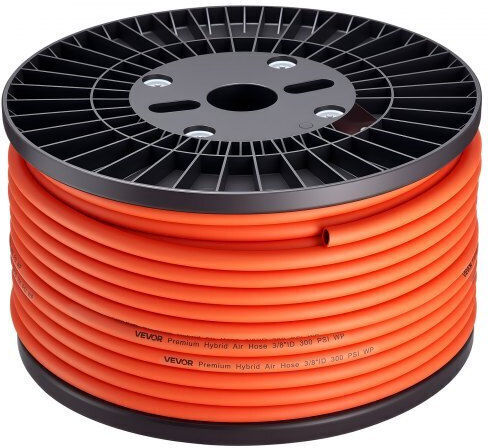 Vevor Flexible Air Hose 9.53 X 76200mm Hybrid Kink Resistant 300 Psi Orange Kqrg1ptkqrgryh0us001v0