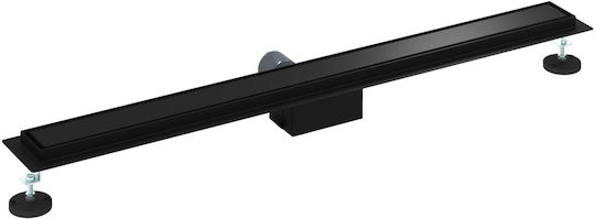 vidaXL Siphon Boden mit Größe 100x11cm Schwarz