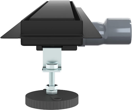 vidaXL Siphon Boden mit Größe 70x11cm Schwarz