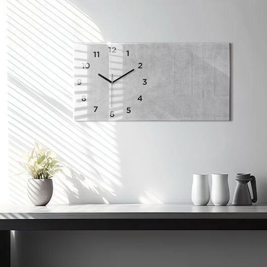 Tulup Ρολόι Τοίχου Γυάλινο Γκρι 60x30cm