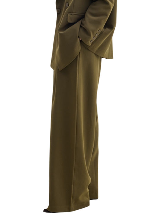 Damen Stoff Hose Grün