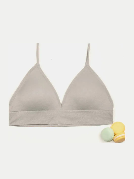 Athletic Bra Thin Straps Gray Size S