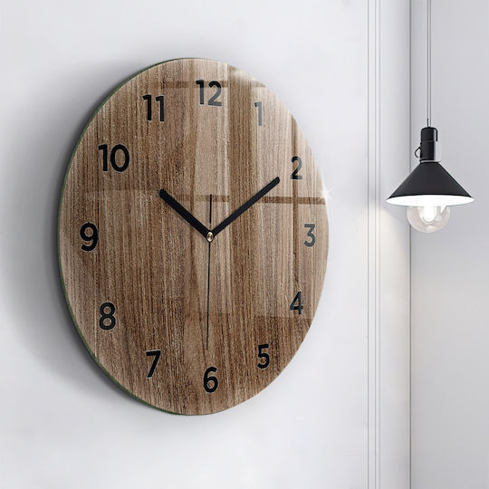 Tulup Silent Wall Clock Glass Bronze Ø60cm
