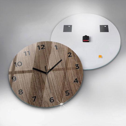 Tulup Silent Wall Clock Glass Bronze Ø60cm