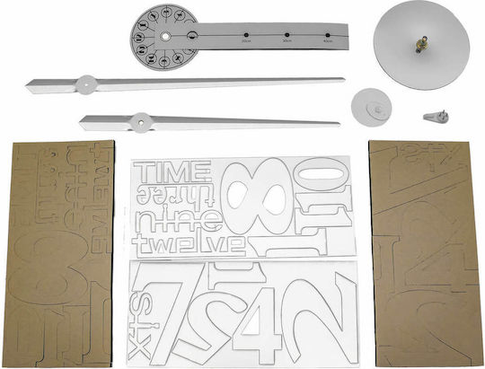 3D Creative Mirror DIY 3D Wall Clock Sticker Mirror Silver Ø120cm