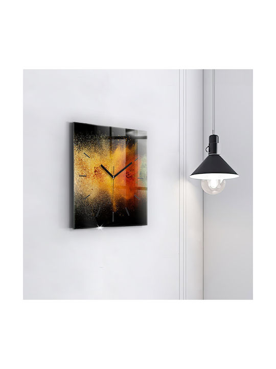 Tulup Тих режим Стенен часовник Стъкло Многоцветен 30x30см