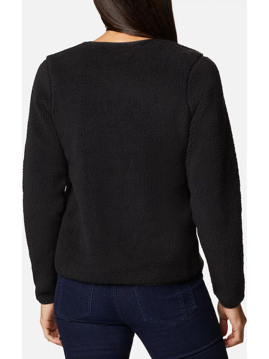 West Bend Winter Women's Fleece Blouse Long Sleeve Black