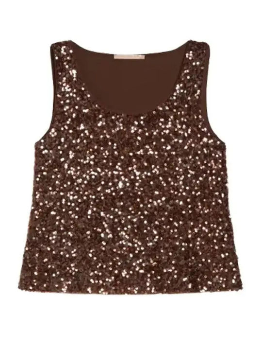 Γυναικεία Μπλούζα Αμάνικη Brown