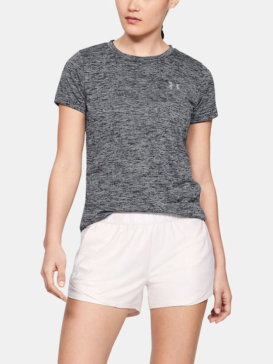 Women's T-shirt Black/Metallic Silver