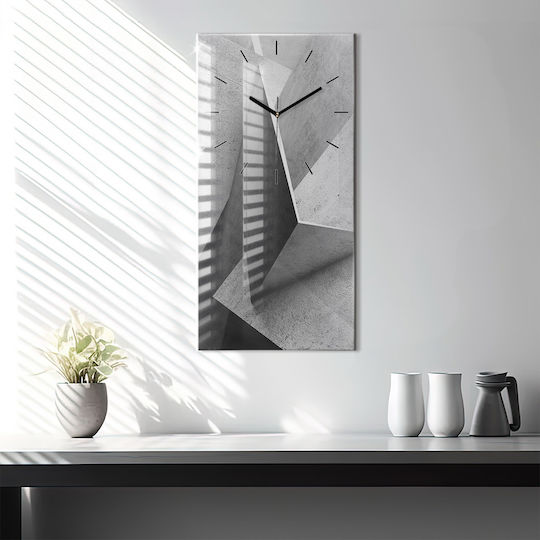 Tulup Αθόρυβο Ρολόι Τοίχου Γυάλινο Γκρι 30x60cm Tulup Αθόρυβο Ρολόι Τοίχου Γυάλινο Γκρι 30x60cm