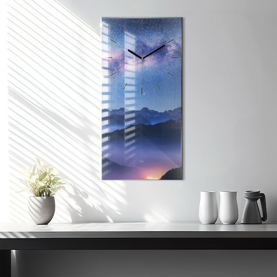 Tulup Silent Ceas de Perete Sticlă Violet 30x60cm