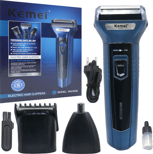 Kemei KM-6330 Foil Ξυριστική Μηχανή Προσώπου Επαναφορτιζόμενη
