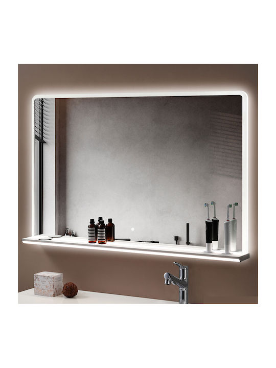 Luminor Καθρέπτης Μπάνιου Led από Πλαστικό 100x72cm