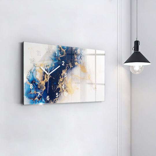 Tulup Silent Wall Clock Glass Multicolour 60x30cm