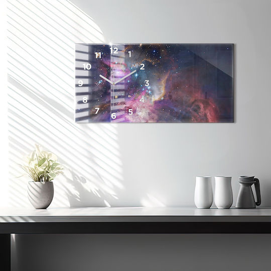 Tulup Silent Ceas de Perete Sticlă Multicolor 60x30cm