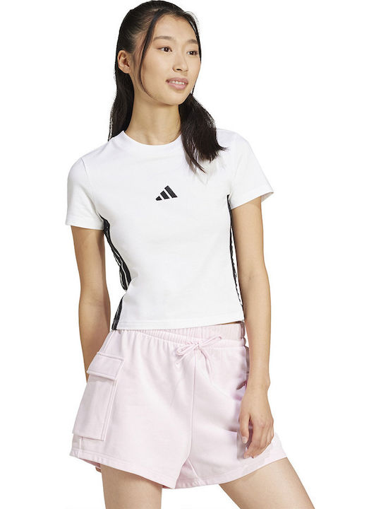 Essentials 3-Stripes Дамска Спортна T-shirt Бял