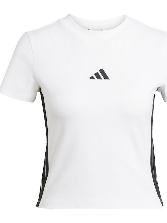 Essentials 3-Stripes Дамска Спортна T-shirt Бял