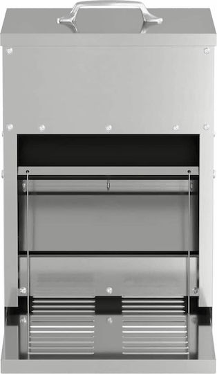 Vidaxl Futternapf für Hühner Metallisch Silber 25 x 42 x 40 cm