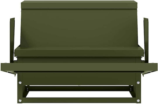 Vidaxl Hranitoare Pentru Pui Cu Pedală Verde Măsliniu 50 X 40 X 29 Cm
