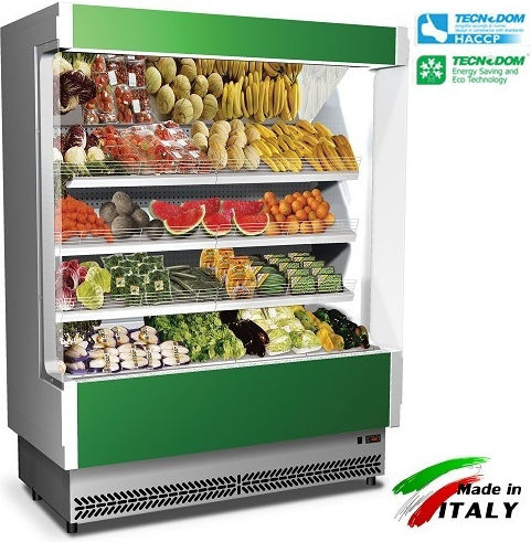 Tecnodom Vulcano 140 Vitrinen-Kühlschrank Selbstbedienung 148x76.4x204cm.