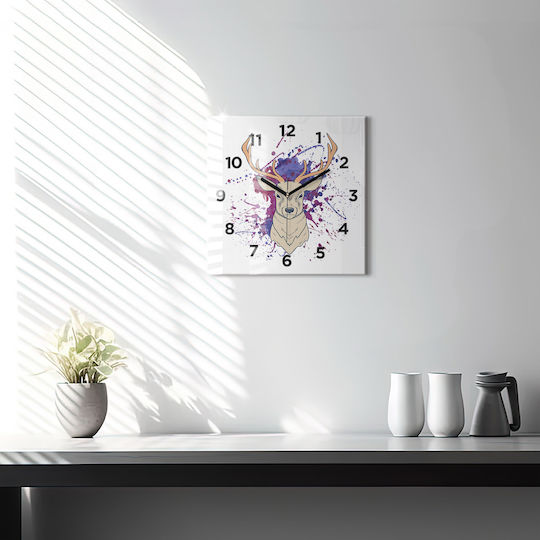 Tulup Leise Wanduhr Glas Lila Ø30cm