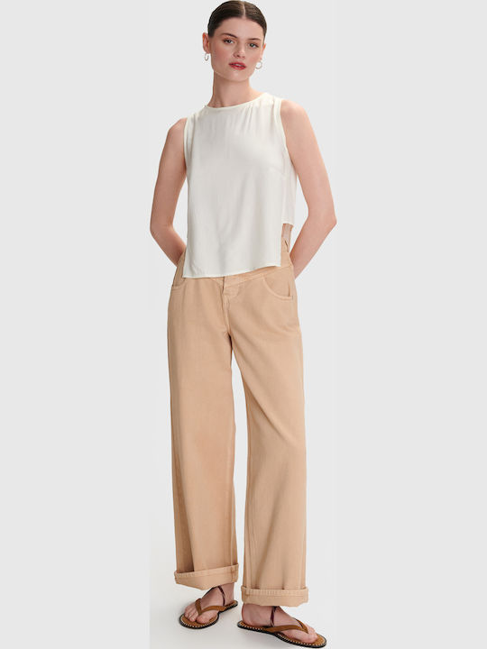 Women's Blouse Sleeveless White