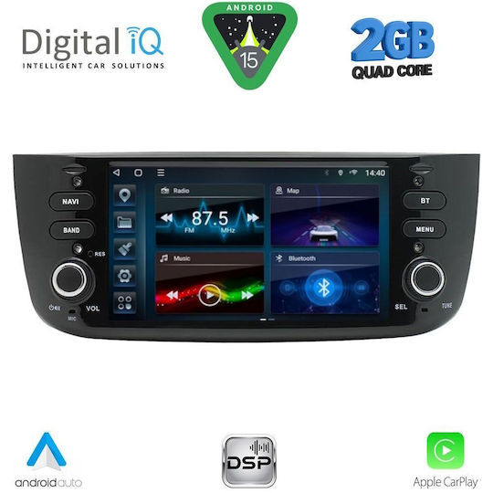 Digital IQ Ηχοσύστημα Αυτοκινήτου για Fiat Grande Punto 2012 (Bluetooth/USB/WiFi/GPS/Apple-Carplay/Android-Auto)