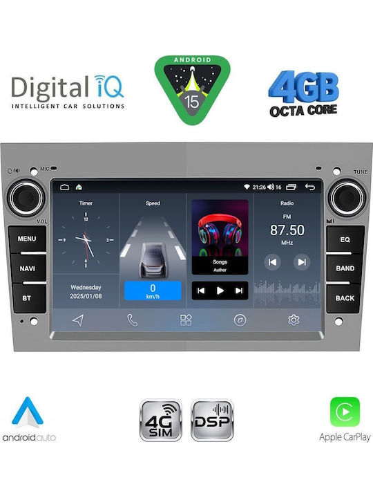Digital IQ Car Audio System for Opel Antara 2004-2014 Bluetooth USB Wi-Fi GPS Apple CarPlay Android Auto with 7 Inch Touch Screen