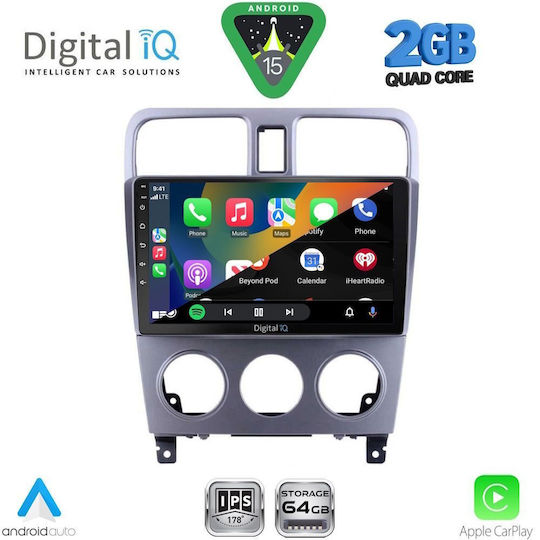 Digital IQ Car Audio System for Subaru Forester 2002-2008 (Bluetooth/USB/WiFi/GPS/Apple-Carplay/Android-Auto) with Touch Screen 9"