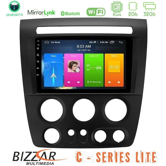Bizzar Ηχοσύστημα Αυτοκινήτου Hummer H3 2005-2009 (Bluetooth/USB/AUX/WiFi/GPS/Apple-Carplay/Android-Auto) με Οθόνη Αφής 9"