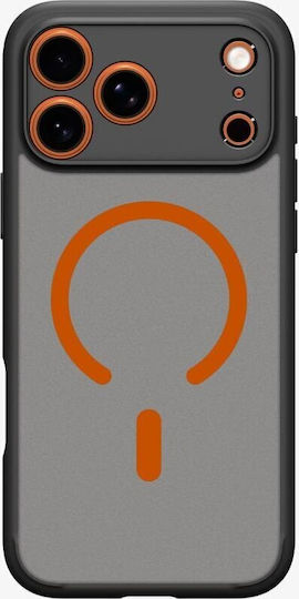 Spigen Ultra Hybrid MagFit Rückseite Umschlag Silikon / Kunststoff 2mm Frost Schwarz Orange (iPhone 17 Pro Max)