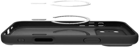 Spigen Ultra Hybrid MagFit Rückseite Umschlag Silikon / Kunststoff 2mm Frost Schwarz Orange (iPhone 17 Pro Max)