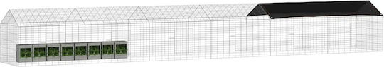 vidaXL 42019239 Metal Cage for Rabbits 400x78x78cm