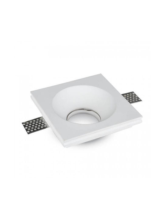 Lucas Platz Gips Rahmen für Spots GU10 Weiß 12x12cm. 1Stück