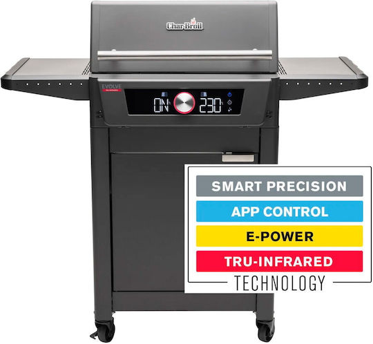 Char-Broil Evolve Cu picioare Grătar Electric Grătar 2400W cu Capac și Termostat Reglabil 57bucx39buccm