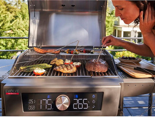 Char-Broil Evolve Cu picioare Grătar Electric Grătar 2400W cu Capac și Termostat Reglabil 57bucx39buccm