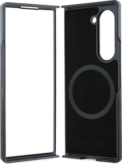 Iconic Petit Pique Woven Logo Back Cover Plastic Black (Galaxy Z Fold6)
