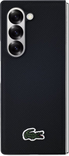 Iconic Petit Pique Woven Logo Back Cover Plastic Black (Galaxy Z Fold6)